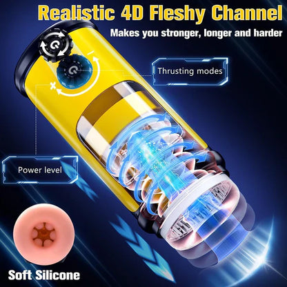 Infinitely Variable Speed Automatic Masturbator with 5 Thrusting & Heating Modes