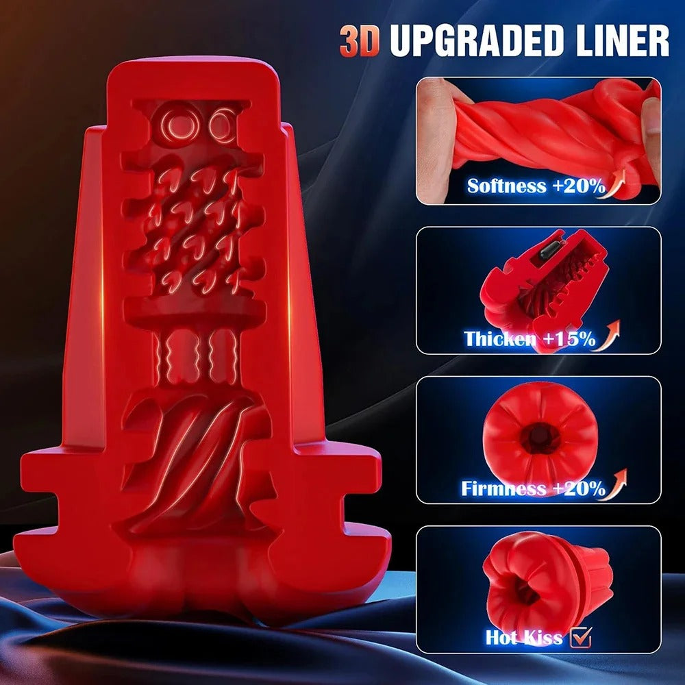 App-controlled Realistic Masturbator Blowjob Machine with 9 Vibration Modes