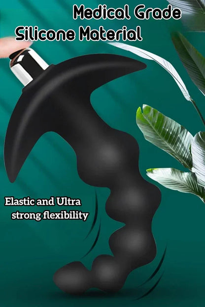 Anal Beads Vibrator Prostate Massager with 10 Powerful Vibrations
