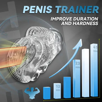 5D Channel Penis Trainer Massager Squeeze Masturbator Stroker Blowjob