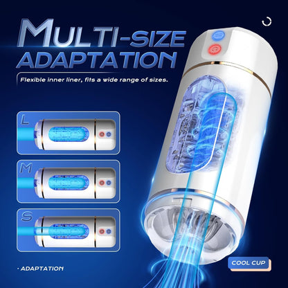 Hands Free Automatic Masturbator Blowjob Machine with 10 Sucking & Vibrating Modes