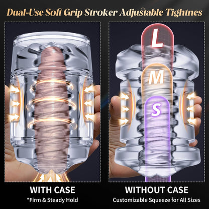 Open Ended Realistic Pocket Pussy & Blowjob Vacuum Pump Masturbator