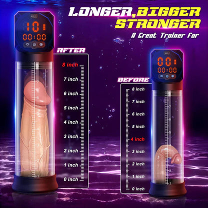 Automatic Penis Pump Enlarger Masturbator with 10 Suction Modes & 10 Training Modes