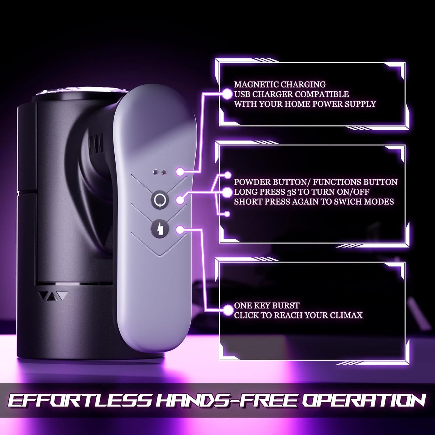 Automatic Masturbator Blowjob Sex Toy Machine with 9 Thrusting & Rotating