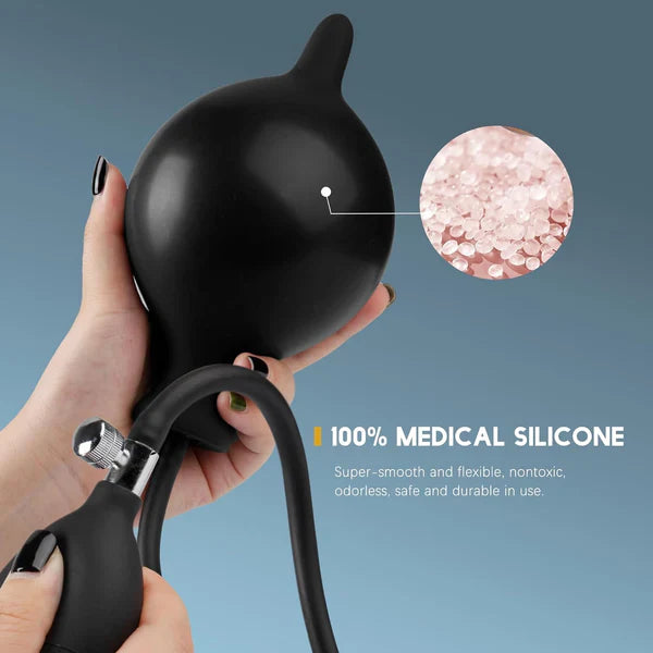 Conical Silicone Expand Inflatable Anal Toys Butt Plug