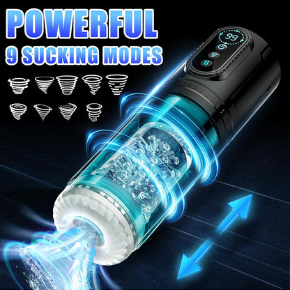 6 IN 1 AUTO Masturbator Penis Pump Blowjob with 9 Sucking & Thrusting & Rotating Modes