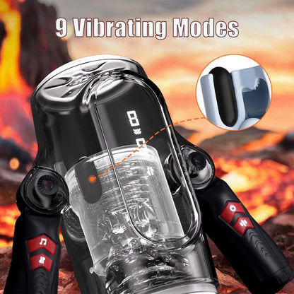 Hands Free Automatic Masturbator Stroker Blowjob Machine with 9 Vibrations