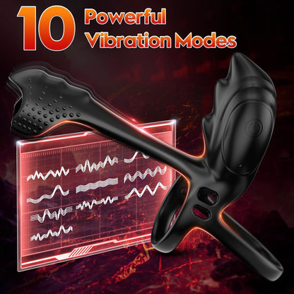 Cock Ring Penis Trainer Vibrator Stimulator with 10 Vibrations Modes