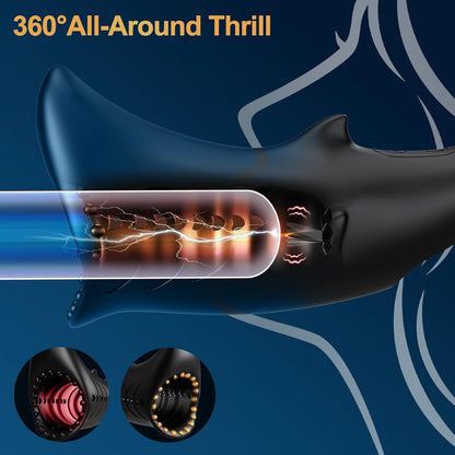360° Full-Surround Oral Penis Trainer Vibrator Glans Stimulator with 10 Vibration Modes
