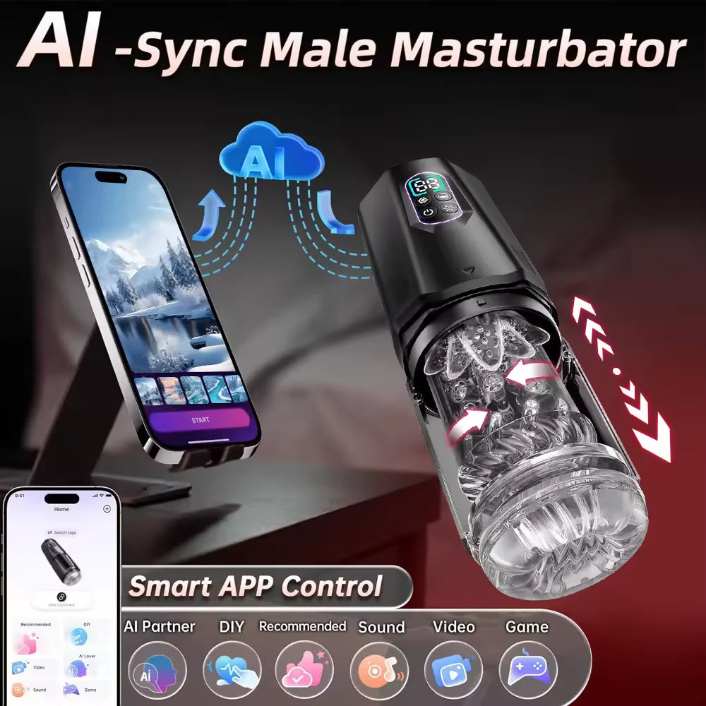 Automatic Masturbator Sex Machine Stroker Blowjob with 7 Thrust and Rotation Modes