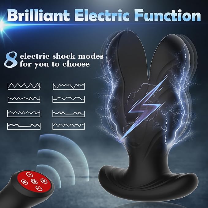 E-stim Anal Toys Butt Plug Prostate Vibrator with 8 Electric Shock & Vibrations