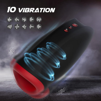 Automatic Oral Masturbator Penis Trainer Blowjob with 10 Vibration & 6 Suction Modes