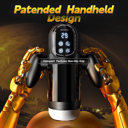 Automatic Masturbator Blowjob Sex Machine with 4 Sucking 6 Vibrating & 9 Thrusting Modes