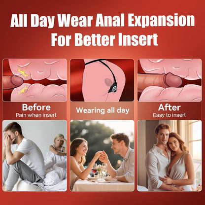 Wearable Vibrator Butt Plug Prostate Massager with 10 Vibration Modes
