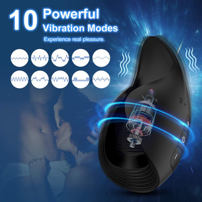 Smart Auto Penis Trainer Oral Massage Stroker Masturbator with 10 Vibrating Modes