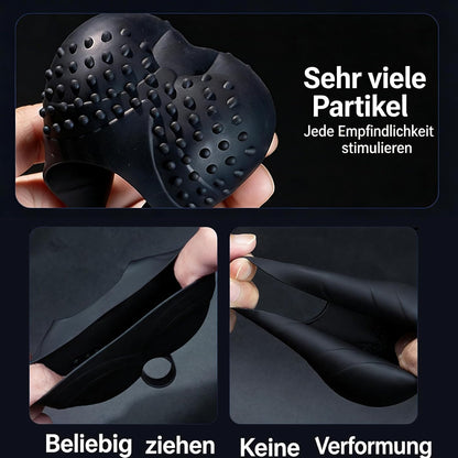 Testicle Cock Ring Vibrator Massager Masturbator with Powerful Vibrations