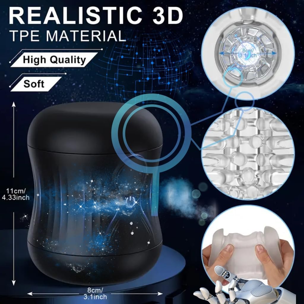 Open-Ended Oral Automatic Masturbator Blowjob with 10 Vibration Modes