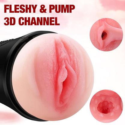 10 Vibration Modes Realistic Masturbation Cup Plump Stroker