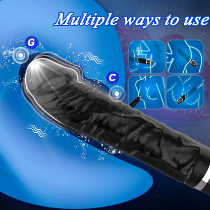 Thrusting Dildo Vibrator Anal Toys with 7 Powerful Vibrations