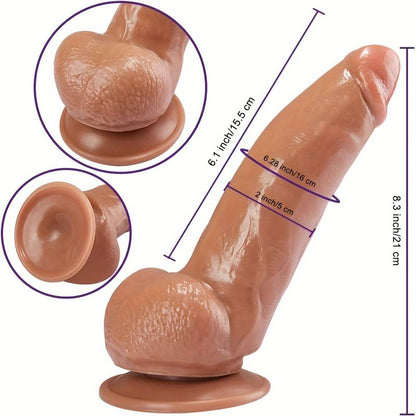 8 inch Small Glans Thick shaft Realistic Dildo