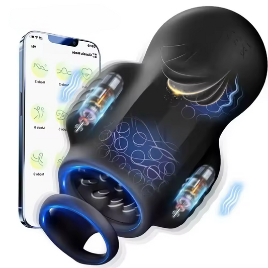 Electric Penis Trainer Vibrator Glans Stimulator Masturbator with 9 Vibration Modes