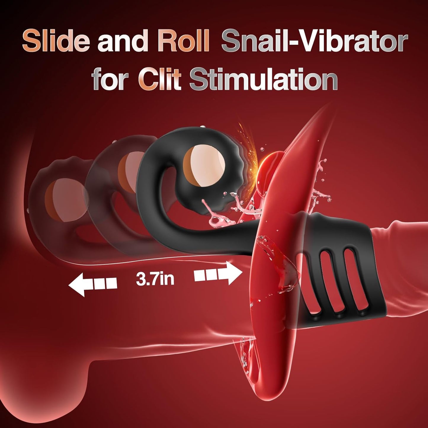 360° Wrapped Snail-Shaped Penis Trainer Vibrator with 10 Modes