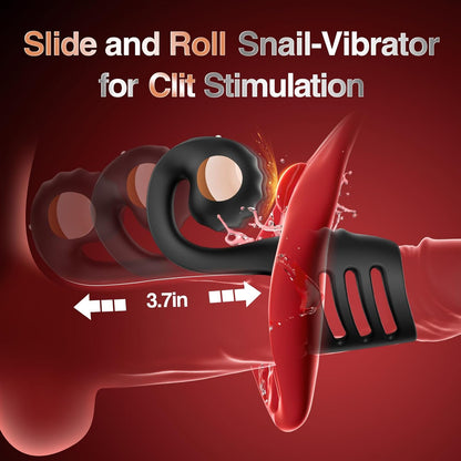 360° Wrapped Snail-Shaped Penis Trainer Vibrator with 10 Modes