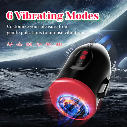 Automatic Sucking Male Masturbation Cup Stroker with 6 Vibrating & Thrusting Modes
