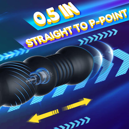 Thrusting Anal Plug Vibrator Prostate Massager with 10 Thrusting & Vibrating Modes