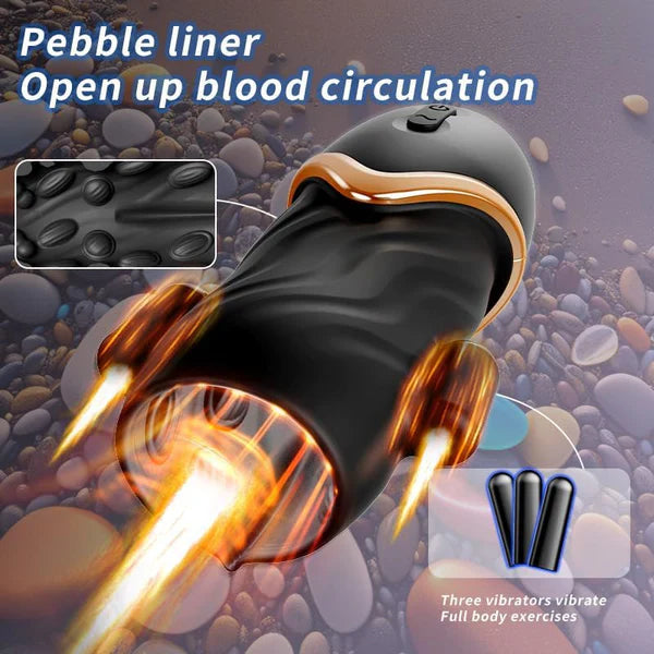 Electric Penis Trainer Vibrator Masturbator with 10 Powerful Vibration Modes