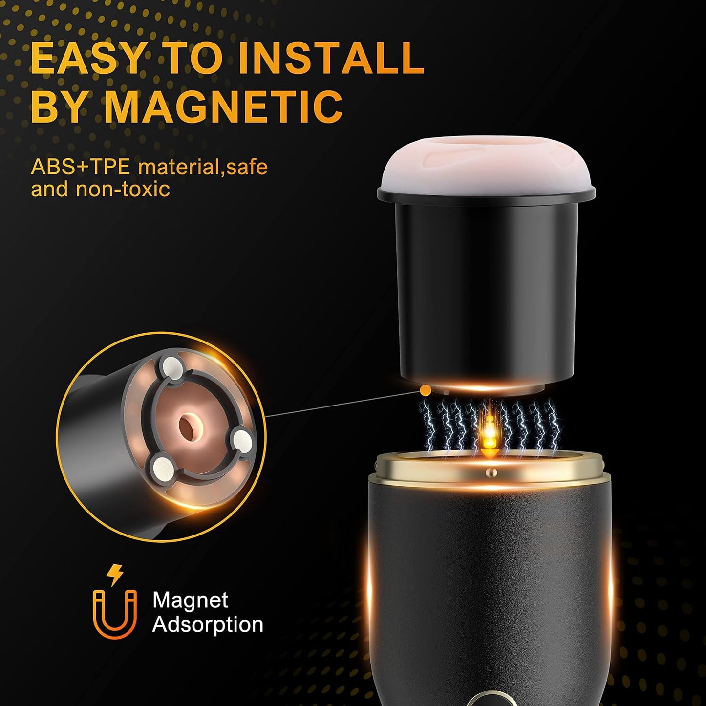 Electric Masturbator Penis Trainer Stroker Blowjob with 6 Rotating & Thrusting Modes