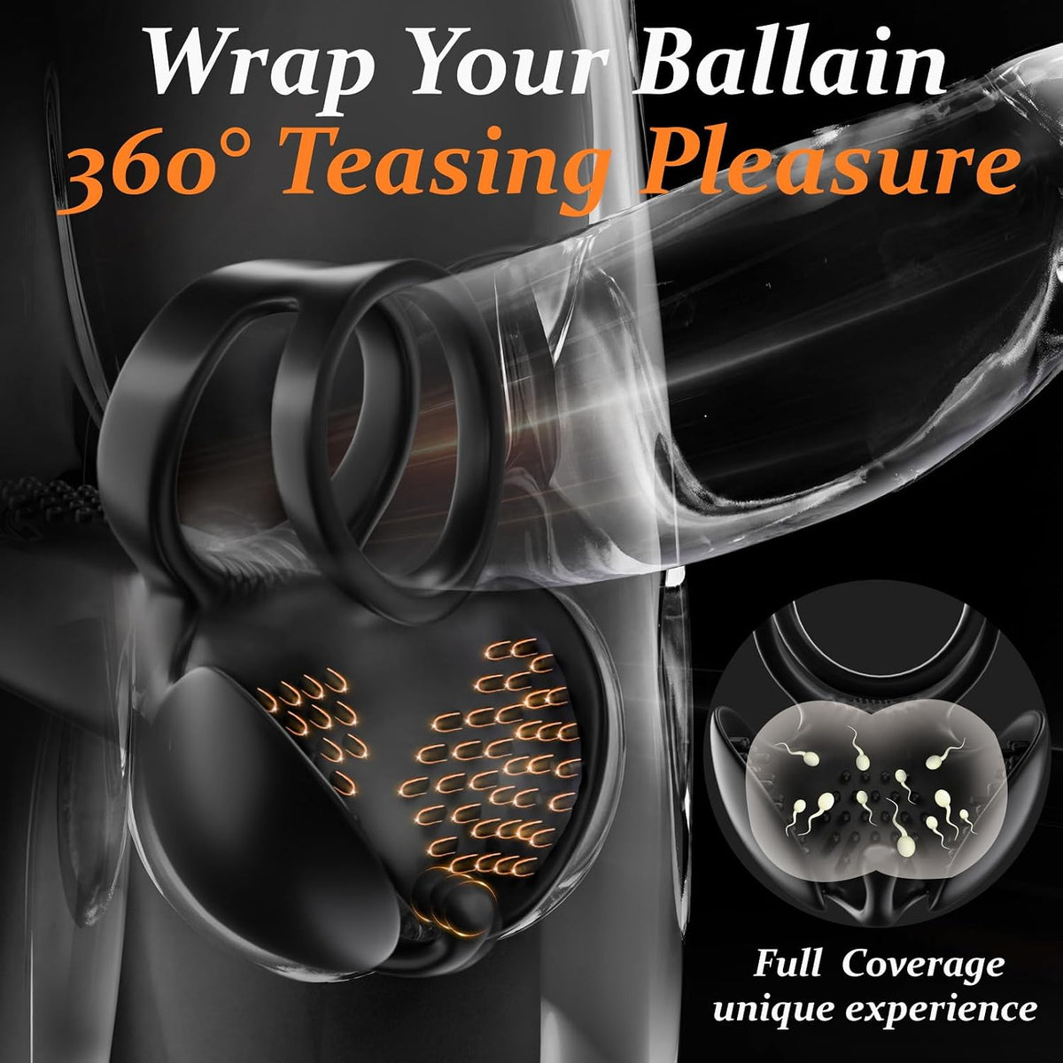 APP Smart Control Penis Trainer Vibrator Cock Ring Stimulator with 9 Vibration Modes