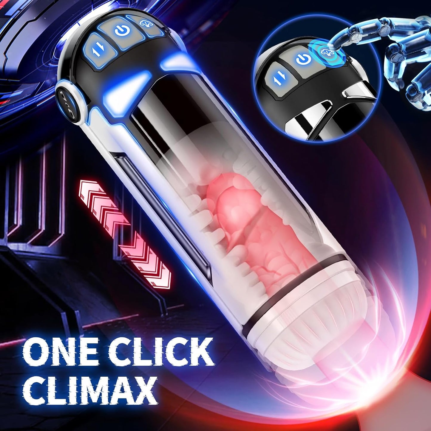 3 in 1 Automatic Male Masturbators Stroker Sex Machine with 4 Thrusting Modes