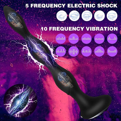 E-Stim BDSM Butt Plug Anal Toys with 10 Vibration Modes & 5 Electric Modes