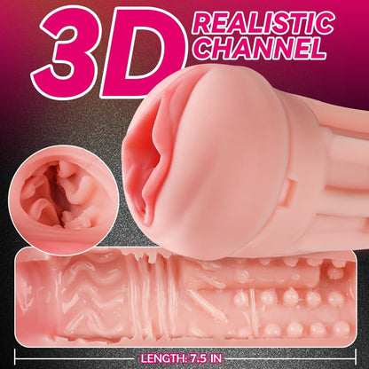 3D Realistic Pocket Pussy Stroker Male Masturbator Cup