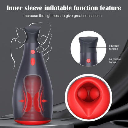 Deep Throat Oral Automatic Male Masturbator Blowjobs Machine with 7 Vibrations