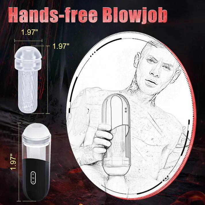 3 IN 1 Automatic Male Masturbator Stroker with 10 Vibrating & 5 Sucking Modes