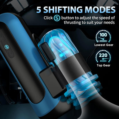 10 Vibrating 6 Thrusting 5 Shifting Modes Modes Automatic Penis Pump Stroker