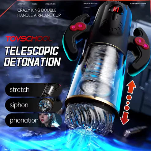 Hands-Free Automatic Sucking Male Masturbator Cup with 9 Thrusting Rotating Modes