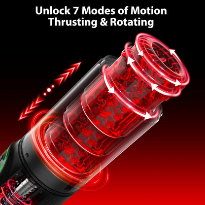 AI-Powered Automatic Masturbator Pumps Enlargers with 7 Thrusting Rotating Sucking Licking Modes
