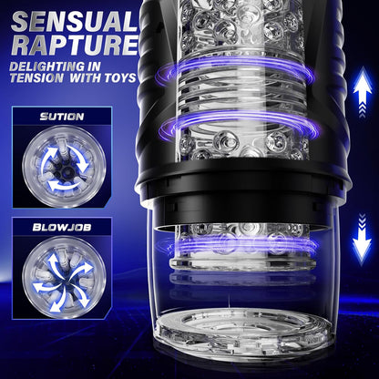 Hands Free Automatic Masturbator Sex Machine with 7 Thrusting & 7 Rotating Modes