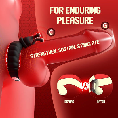 10 Vibration  Intensities Dual motors Penis Ring Vibrator