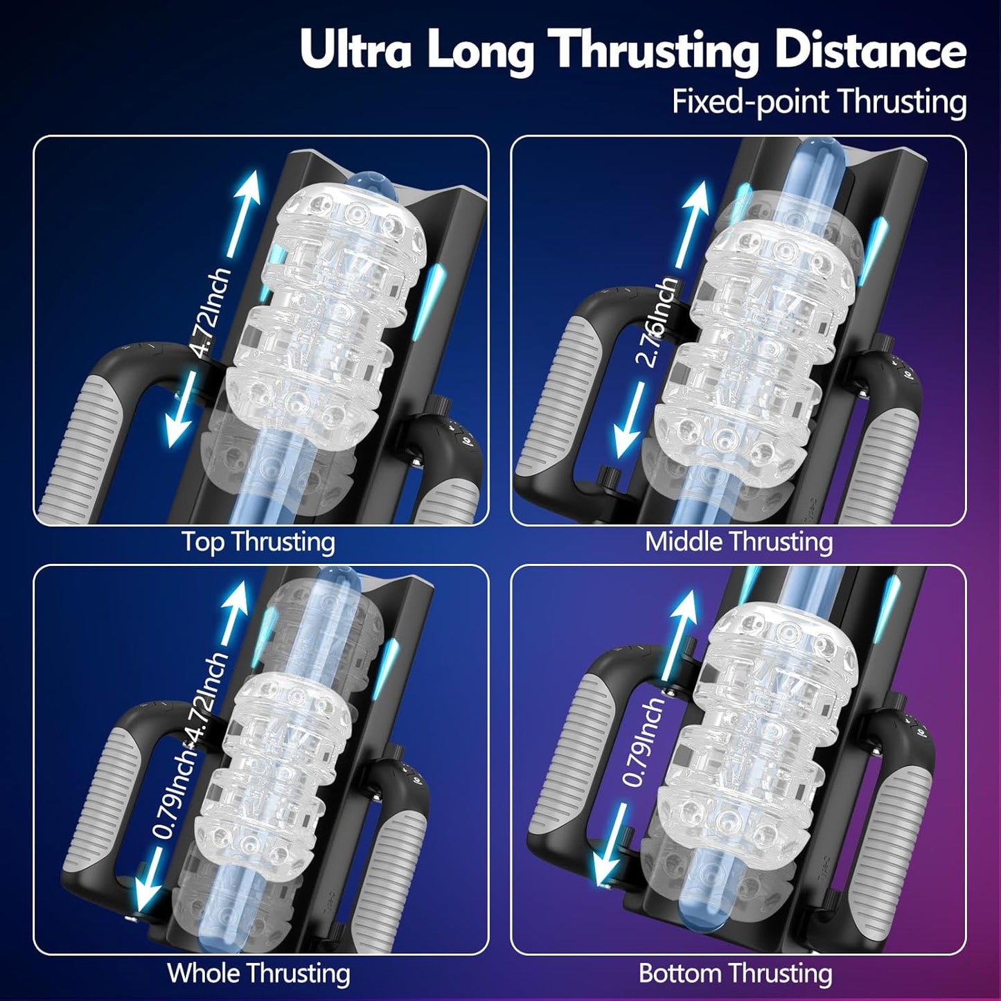 Automatic Masturbator Blowjob Machine with 10 Thrusting Modes & 6 Fix-Point Stimulation