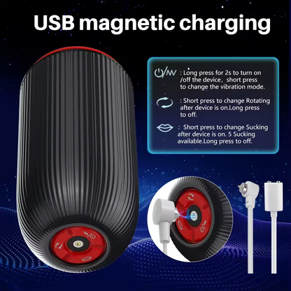 3 IN 1 Automatic Masturbator Penis Trainer with 10 Vibrating & 3 Rotating Modes