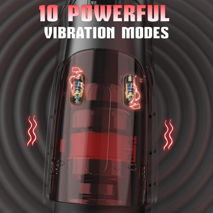 Automatic Masturbator Sex Machine Stroker with 10 Vibrating & 8 Thrusting