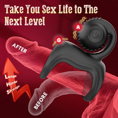 Snail-Shaped Cock Ring Penis Trainer Masturbator with 10 Powerful Vibrations