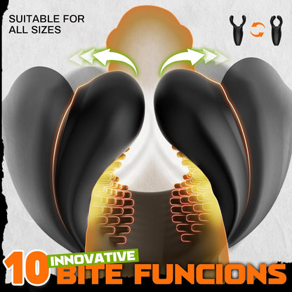 Electric Masturbator Penis Trainer Glans Stimulator with 10 Bite Modes