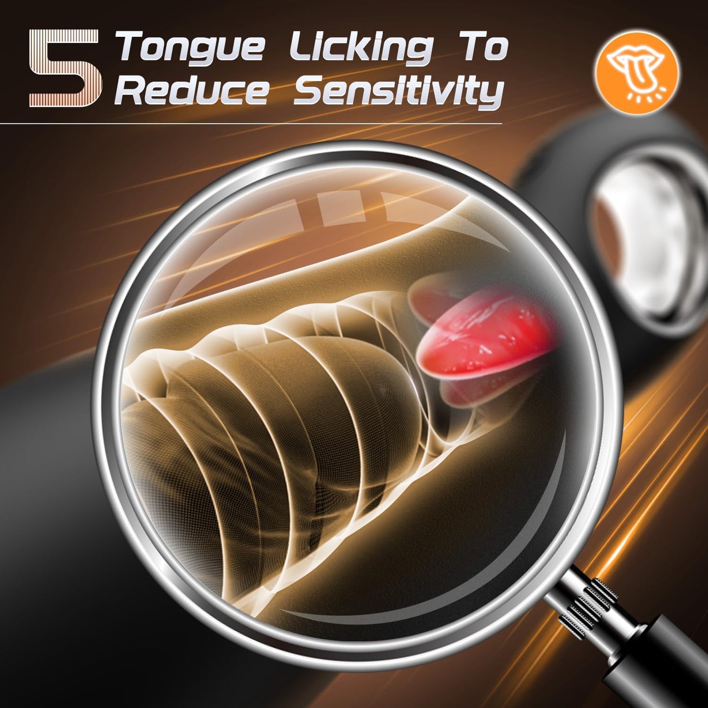 3 in 1 Penis Pump Trainer Masturbator with 10 Vibrating & 5 Tongue Licking Modes