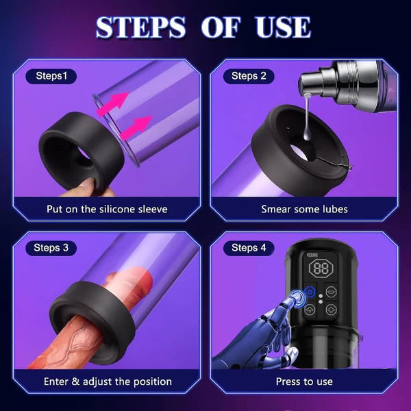 4 + 3 Suction Pressure Electric Vacuum Pump Penis Pump Masturbator