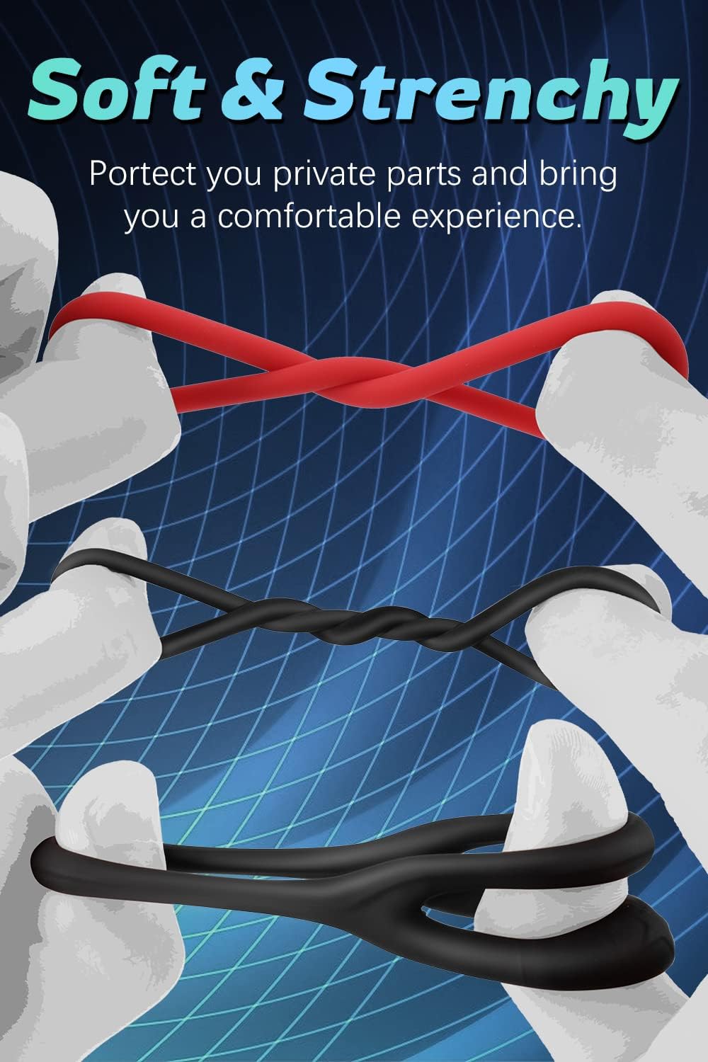 7 Pcs Silicone Cock Penis Rings Set Adult Sex Toys